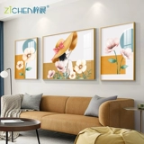 Гостиная декоративная живопись легкая роскошная атмосферная диван фоновая стена настенные картины