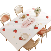 Silicone coffee table tablecloth no-wash oil-proof waterproof and high-temperature resistant household rectangular TV cabinet table mat high-end OT