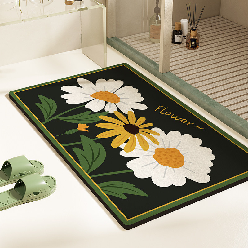 Toilet Absorbent Cushion Bathroom Ground Mat anti-slip Toilet Doormat doormat Mat Door Mat home Carpet Speed Dry foot pad-Taobao