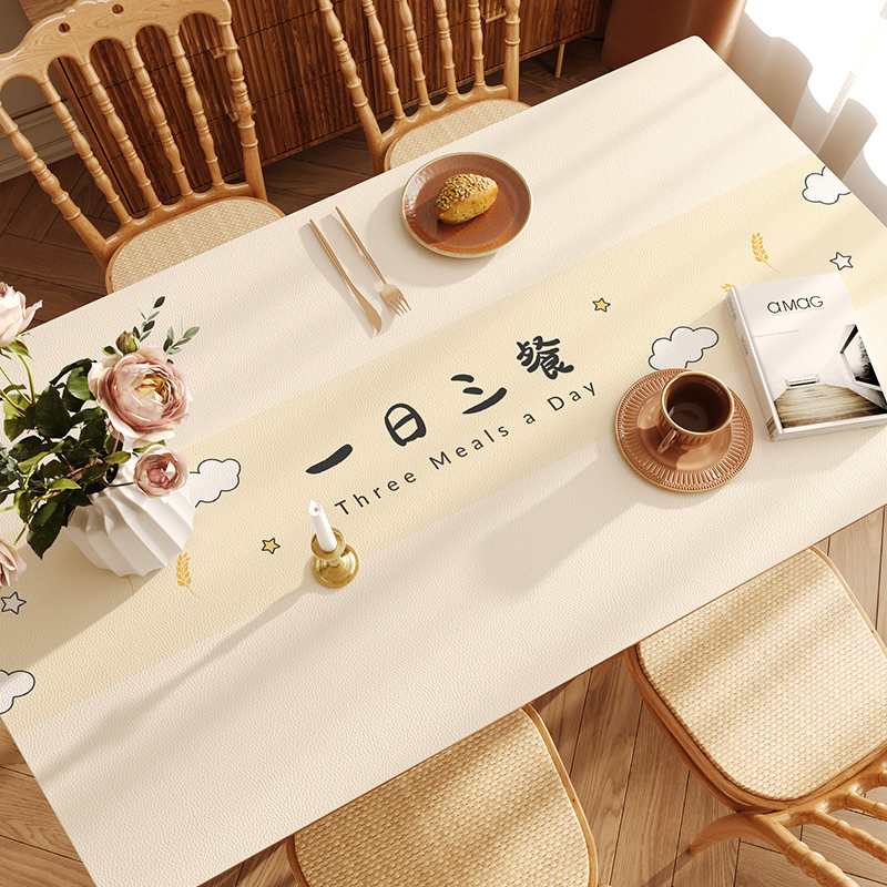 Q-Elastic Silicone Table Mat Tablecloth, No-Wash, Oil-Proof, Waterproof, Anti-Scalding, Accessible Luxury, High-End Coffee Table Desktop Protection Mat
