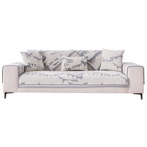 Light luxury printed chenille sofa cushion universal seat cushion non-slip leather sofa cover for all seasons 2024 new cover cloth