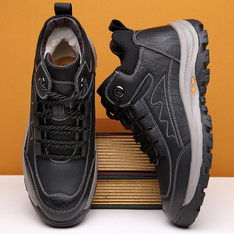 Northeast Great Cotton Shoes Men's 2022 Autumn Winter Warm Plus Suede Thickened Sheep Fur Integrated Snowy Boots Midcylinder Dad Shoes