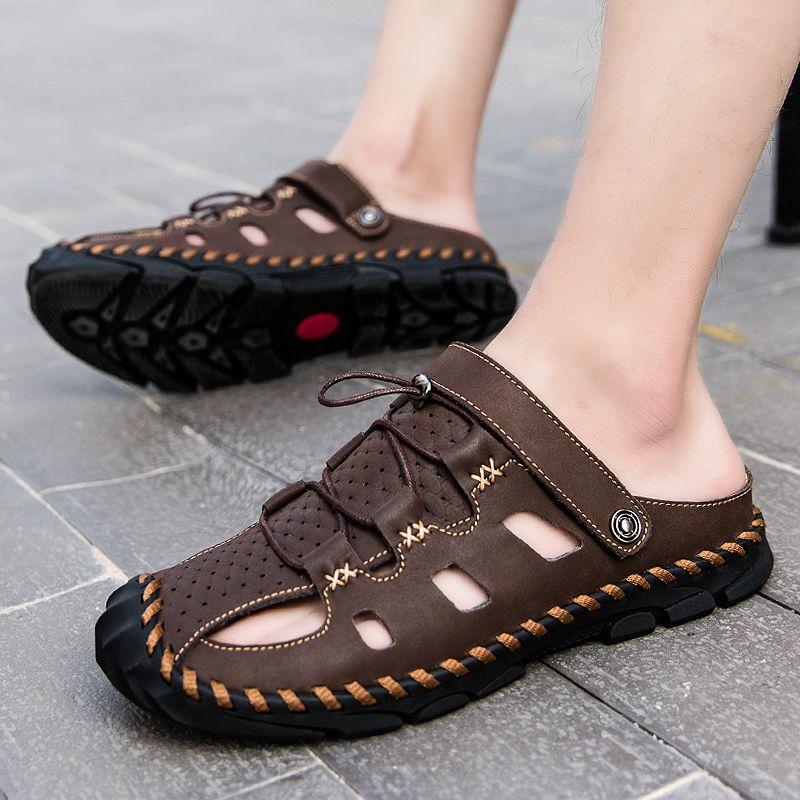 Sandals men 2022 summer new large - yard air - air bag outdoor casual beach cave sandals