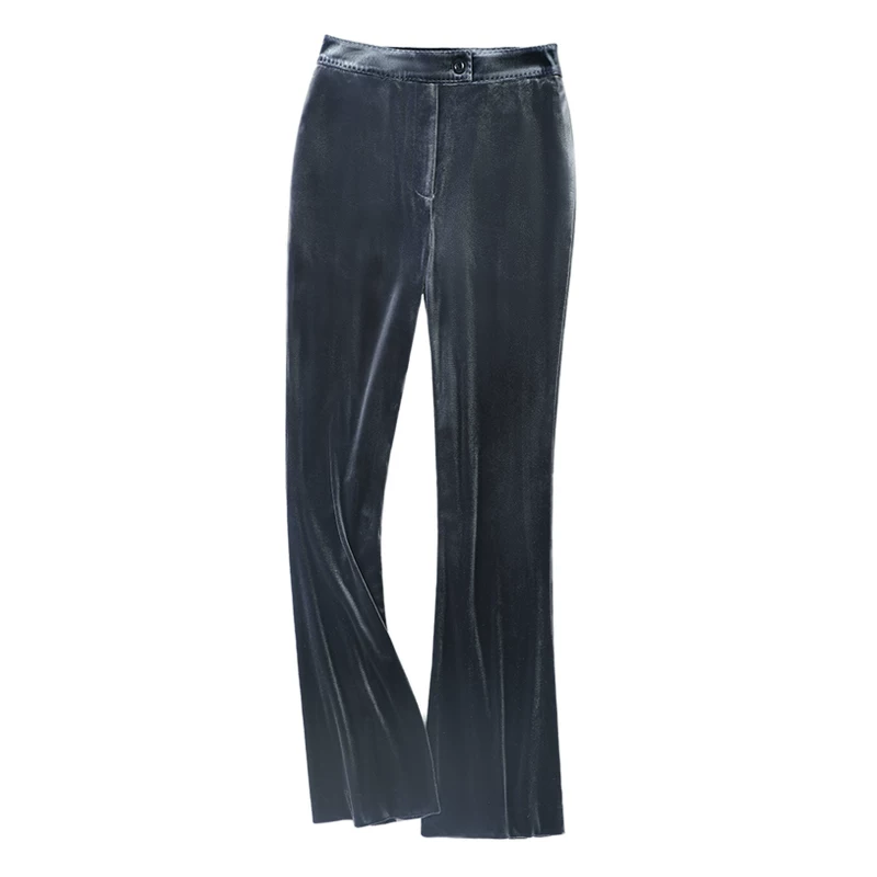 Осенние бархатные расклешенные брюки для отдыха, новая коллекция, slim fit