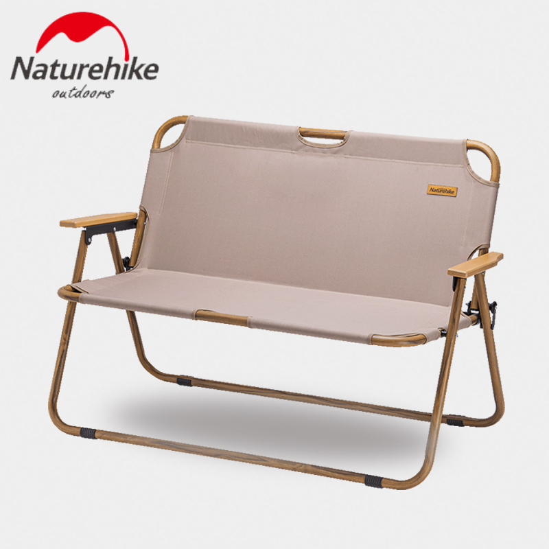Naturehike Norwegian Guest Outdoor Portable Aluminum Alloy Field Double Folding Chair Leaning Back Chair Camping Armrests Chair-Taobao