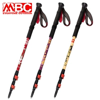 MBC trekking cực carbon siêu nhẹ kính thiên văn dính đa chức năng chống nạng leo núi ngoài trời - Gậy / gậy gay chong cho nguoi gia