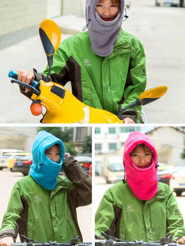 Snow Eagle Mũ lông cừu ngoài trời Đàn ông và Phụ nữ Đi xe đạp Mũ đội đầu Mùa đông Chống gió Ấm áp Thể thao Mũ lạnh Mũ mặt nạ - Mũ thể thao