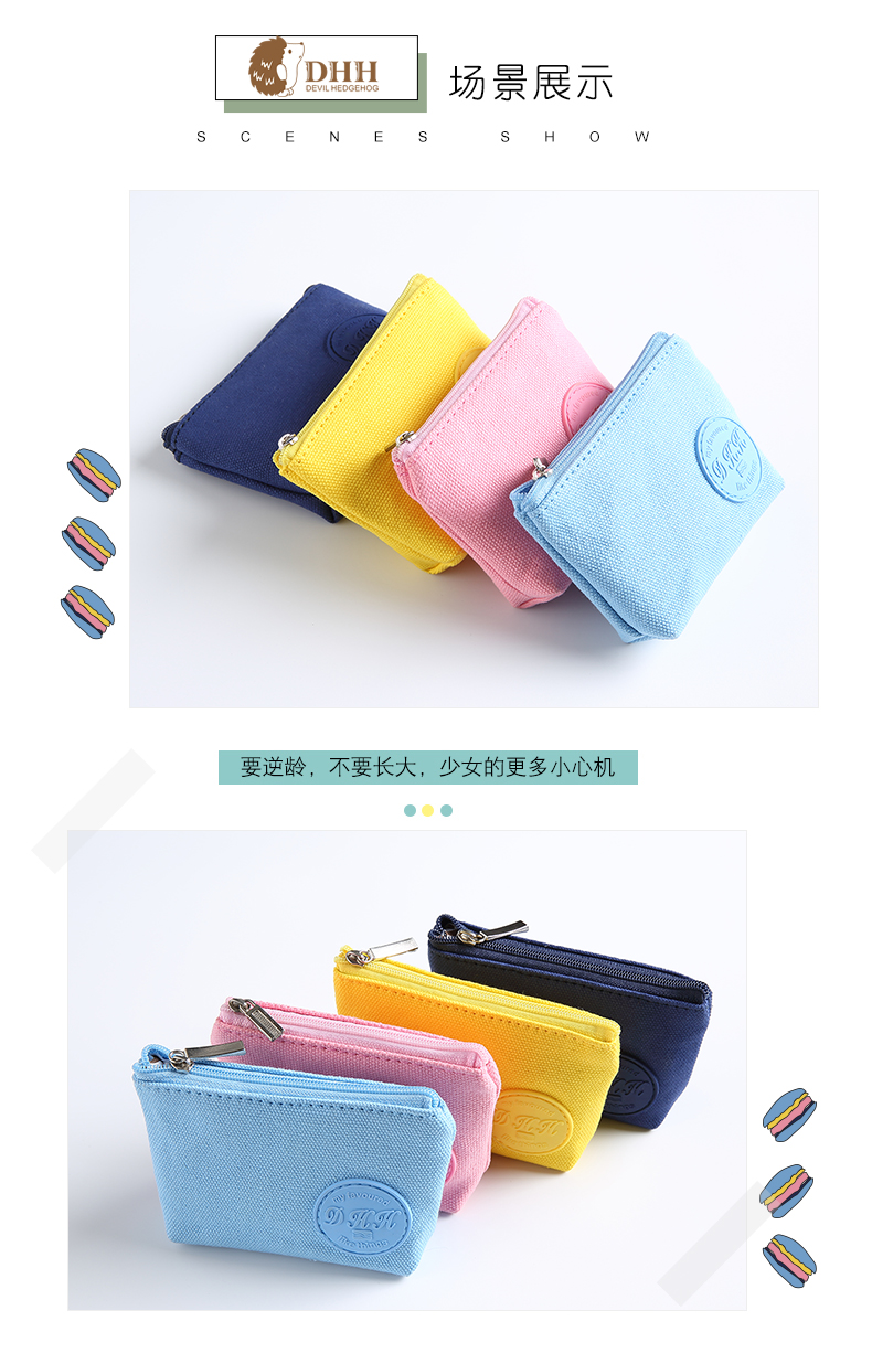 Đồng xu nữ ví mini dễ thương Hàn Quốc túi vải vải túi nhỏ sinh viên đồng xu túi - Ví tiền ví nữ mini