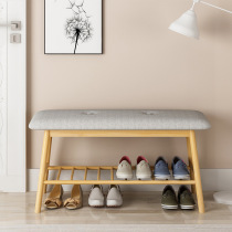 Casa Mia Nanzhu can sit and change shoe stools door storage creative fabric coat rack bamboo multi-layer shoe rack