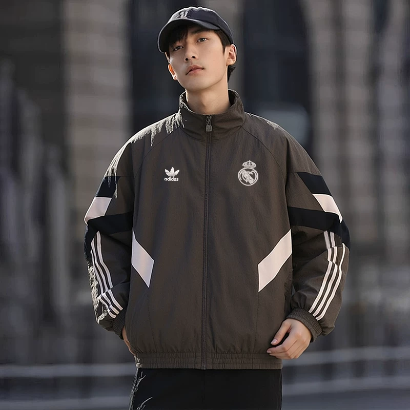Осенняя теплая куртка с длинным рукавом Adidas, спортивная форма для отдыха