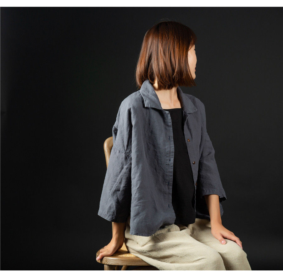 5 28 Han Hemp Shirt Autumn Clothing Hanmb Shirt Retro 100 Hitch Blouse 202051 198-Taobao