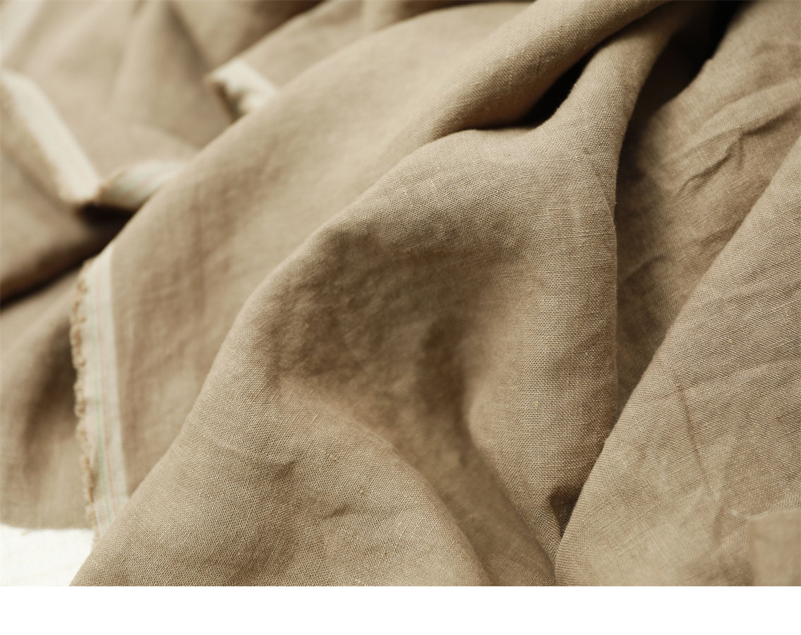 Autumn Winter Linen Sand Wash High Gram Reka Its Color Pure Linen Clothing Fabric Suit Jacket Foreign Dress Fabric