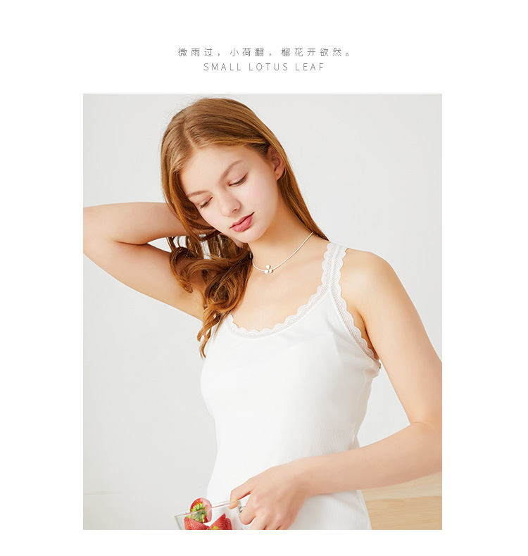 Fenton mùa hè mới yếm nữ cotton rắn màu mỏng chạm đáy áo hè gợi cảm làm đẹp trở lại áo khoác - Áo vest váy 2 dây