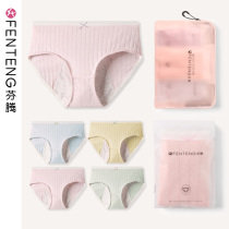 Fenteng menstrual safety pants cotton underwear women antibacterial physiological underwear women leak-proof aunt triangle pants