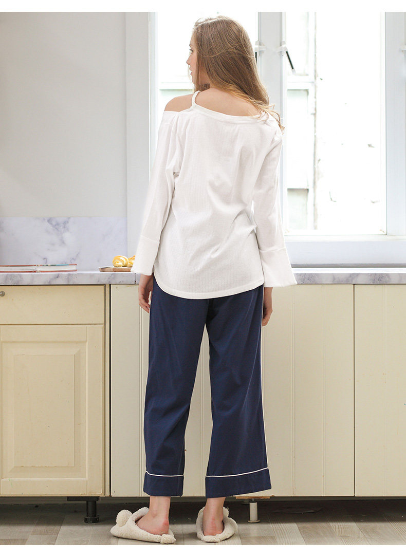 Pyjama pour femme en Coton à manches - Ref 2992029 Image 14