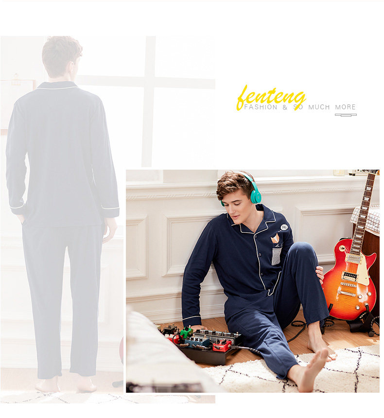 Pyjama mixte en Coton à manches longues - Ref 3004677 Image 15