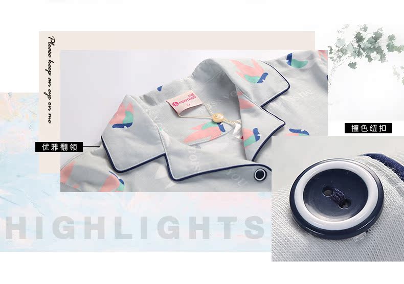 Pyjama pour femme en Coton à manches - Ref 2991883 Image 7