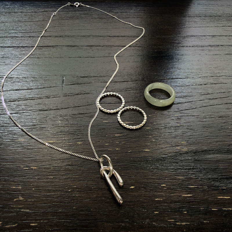 Joys Xido |   925 Silver Design Lucky Knot Pendant Silver Necklace, Simple Style, Light Luxury and High-End Feel