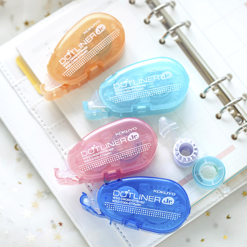 Japan Guoyu dot glue student hand account tool Cute simple mini double-sided adhesive replaceable core