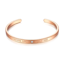 (Fashion accessories) Mclon Mancaron only love diamond bracelet classic rose gold inlaid diamond pricing