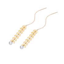 Mclon Watching Pearl Earrings in the Wheat Field 925 Silver Earrings Simple and Fresh