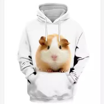 Pig Girl Cosplay Costume Funny Animal Mouse 3D Pattern Hat Sweater for Men and Women Adult Hamster Autumn and Winter