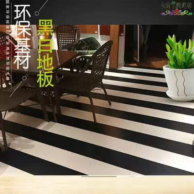 White black wood floor wear-resistant waterproof personality reinforced composite wood floor household clothing store 12mm