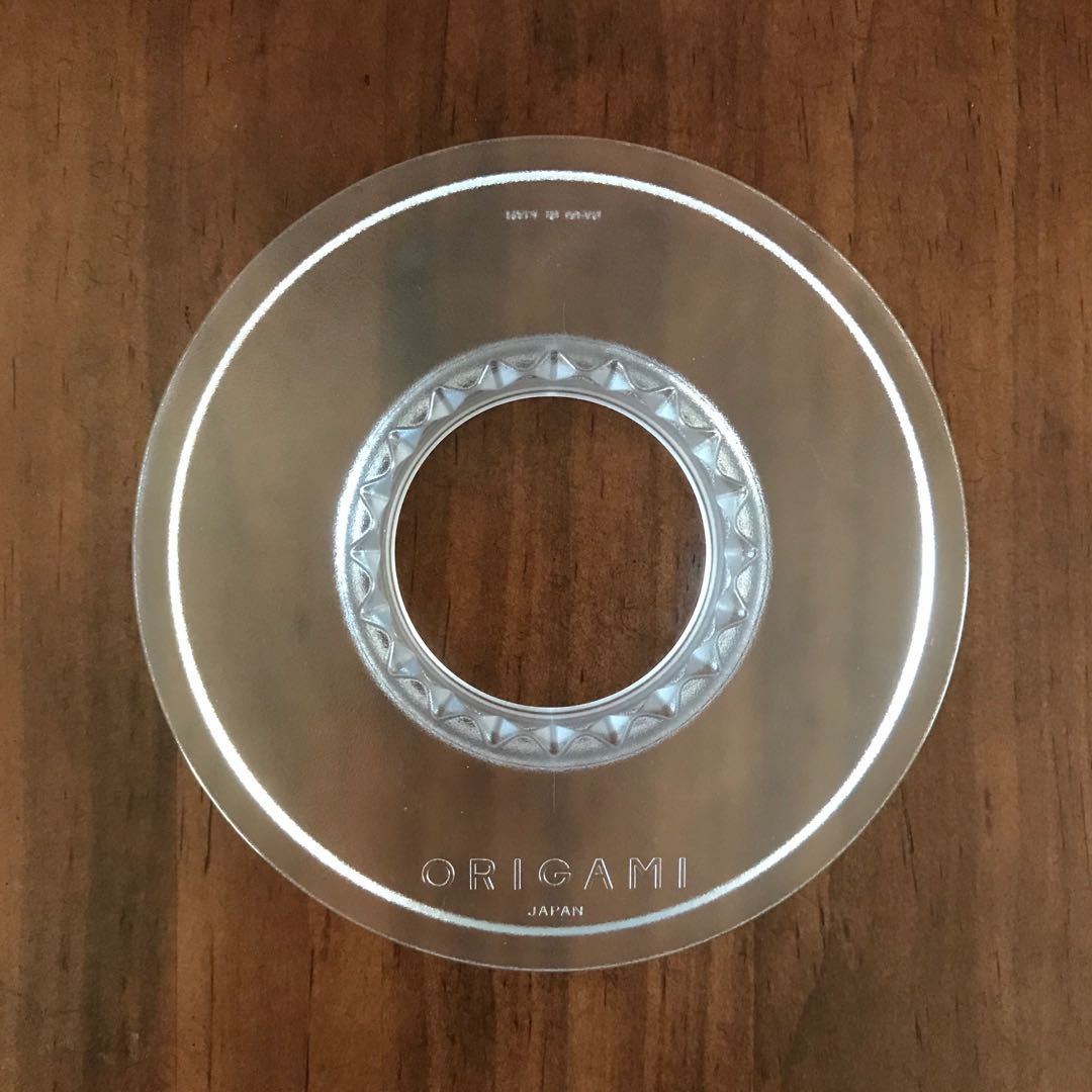 ORIGAMI origami paper filter cup transparent resin base wooden holder S M size universal imported from Japan 