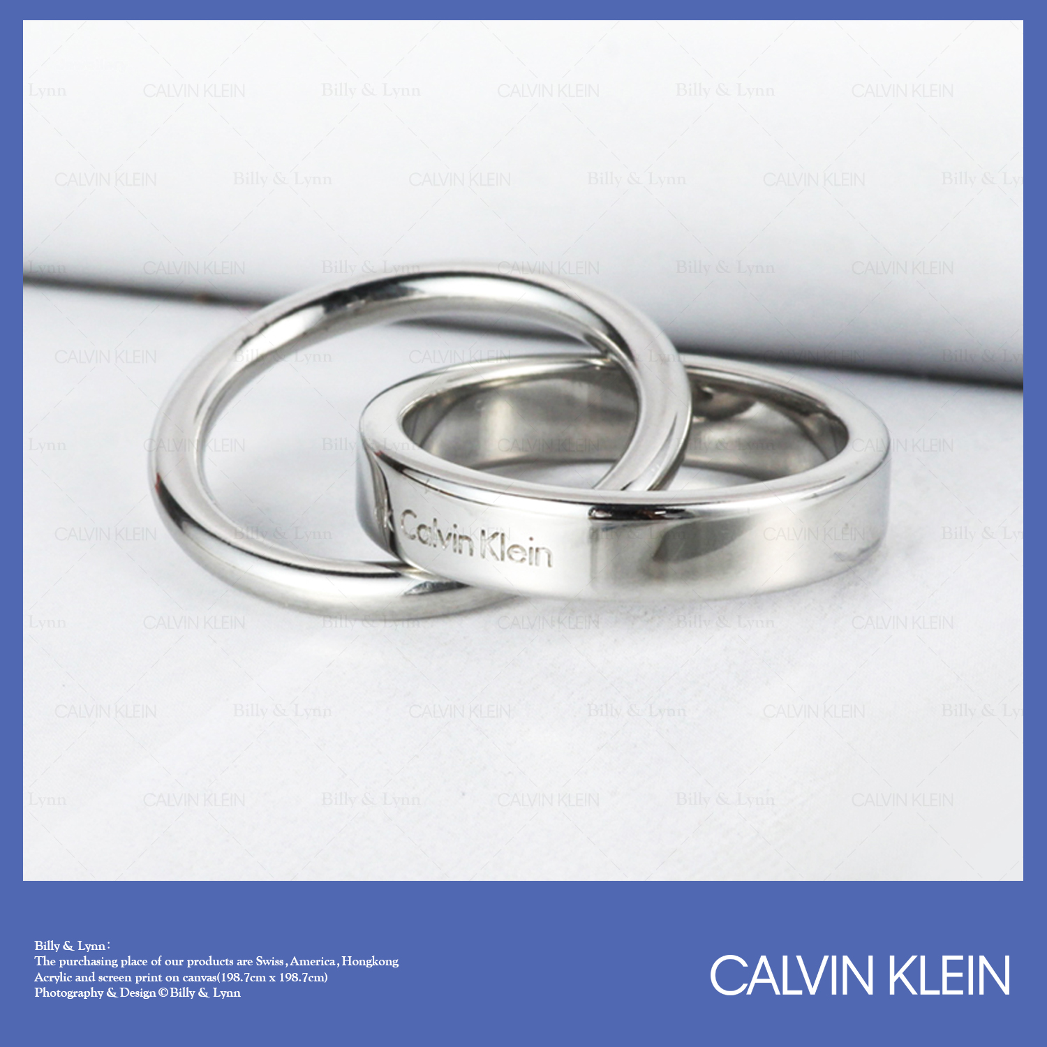 2011 / COIL Sê-ri cổ điển / KJ63BR0101 / CK Cặp đôi vòng tròn đôi màu / Mua sắm tại Mỹ nhẫn vàng tây nữ