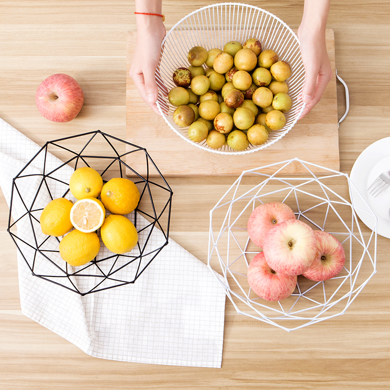 Fruit Pan Living Room Home Creative Nordic Style European Style Iron Art Snack Containing Personality Brief Modern Water Fruit Basket