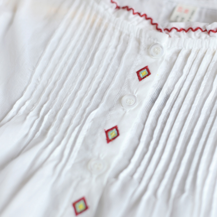 Chemise fille à manche longue en lin - Ref 2084572 Image 12