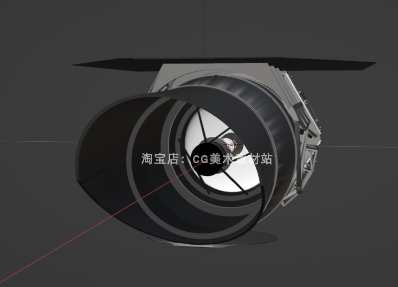 图片[5]-Blender/C4D太空宇宙飞船美国NASA红外巡天天文望远镜3D模型素材-cg男孩