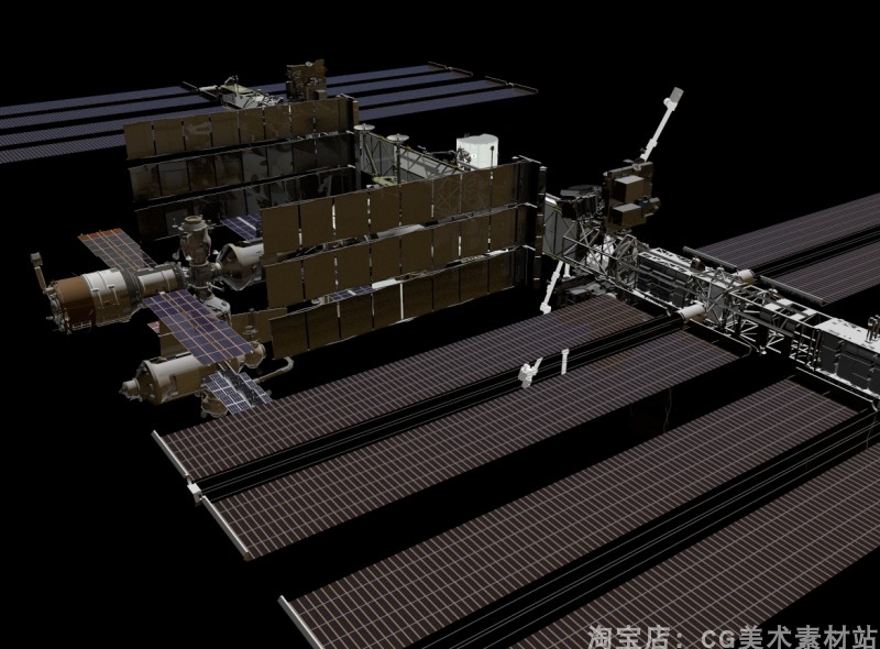 图片[5]-【Blender/C4D/FBX太空航天飞船美国NASA国际空间站天宫3D模型素材】-cg男孩
