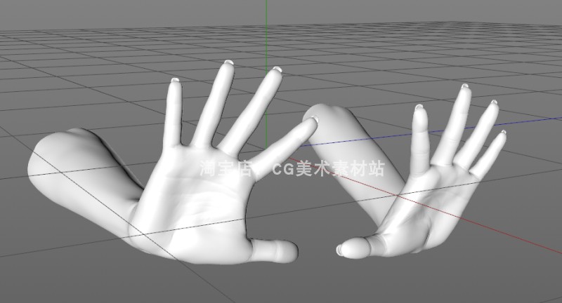 图片[6]-【Blender/C4D/OBJ高精度双手姿势肢体语言情绪动作手指3D模型素材】-cg男孩