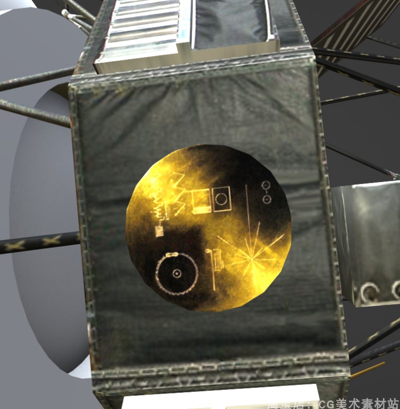 图片[10]-Blender/C4D美国NASA太空宇宙探测器Voyager旅行者号3D模型素材-cg男孩