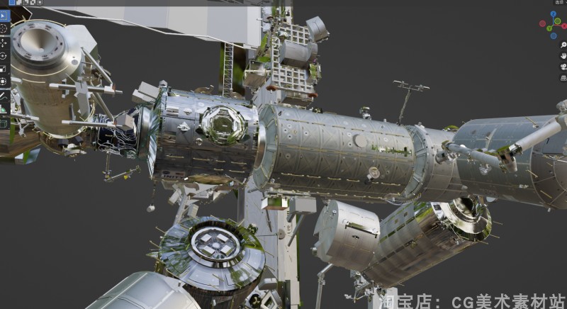 图片[15]-【Blender/C4D/FBX太空航天飞船美国NASA国际空间站天宫3D模型素材】-cg男孩