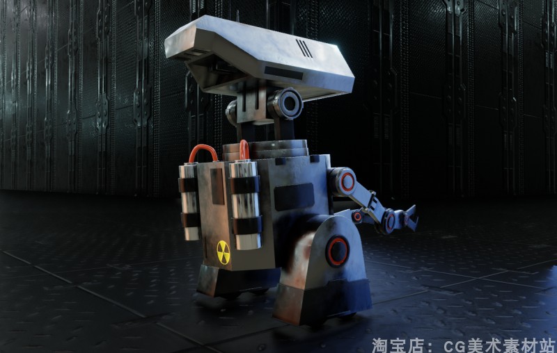 图片[2]-Blender模型工业工厂可爱科幻核动力机器人工人3D模型素材-cg男孩