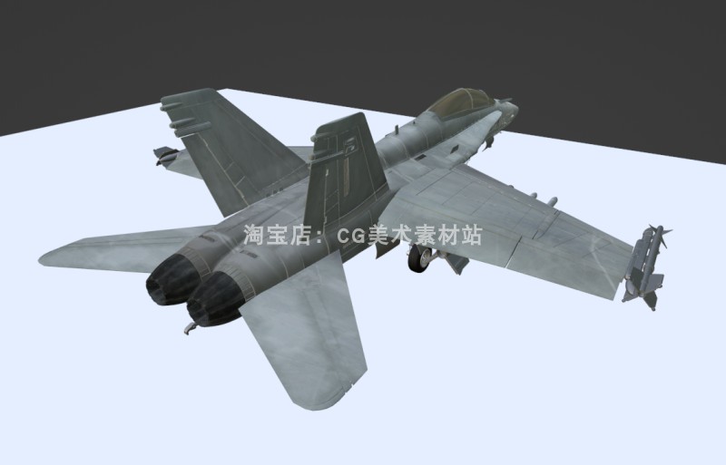 图片[6]-【Blender美国空军战斗机F18大黄蜂3D飞机战机模型素材】-cg男孩