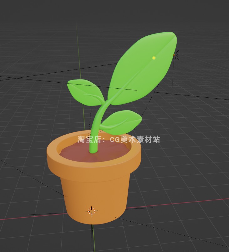 图片[9]-Blender自然植物仙人掌蘑菇花草树太阳彩虹向日葵3D图标模型素材-cg男孩