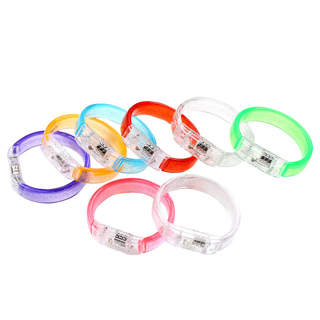 Concert Bar Night Running Support Party Wide-Border LED Luminous Flash Acrylic Bracelet Fluorescent Bracelet Customized