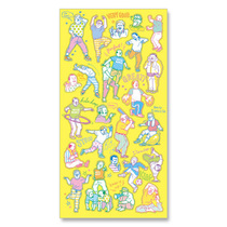 Mushroom Japanese imported Mind Wave funny middle-aged uncle sports decoration Handbook sticker