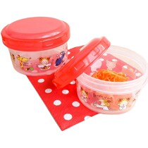 Mushroom Tun Japanese imported Coco sauce girl cute round lunch box set lunch box lunch tableware 2 pack