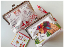 Mushroom Tun Japan Import Coco Sauce Girl Mouth Gold Bag Containing Finishing Bag Zero Wallet Small Makeup Bag