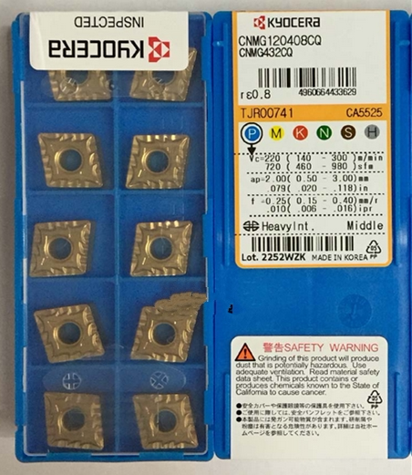 Kyocera CNC blade diamond metal CNC cutter head CNMG120404 08-CQ CA5525