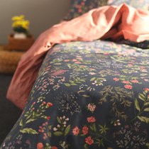 Day Style Floral Fragru Dark Red Fields Garden Pure Cotton Cloth Custom Made Single Piece Bed Linen Pillowcase Quilt Cover Bed