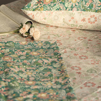 Retro Flower Fields Garden Day Department Art Pure Cotton Cloth Set As Dormitory Single Bed Linen Bed Linen Pillowcase Quilt Cover Bed
