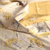 Flower loquat Chinese field Garden Brief approb. pure cotton cloth customized to single piece bed linen pillowcase quilt cover bed