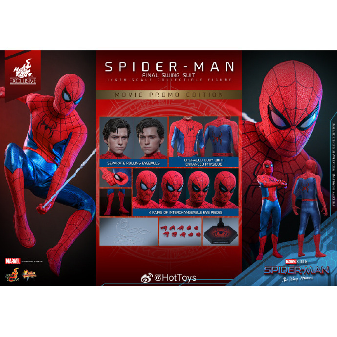 Hottoys Ht Mms862 Spider-Man: No Way Home Spider-Man Ultimate Swing Suit 1/6 Action Figure