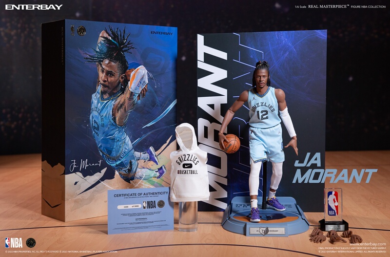 Enterbay Eb 1/6 Rm-1091 Nba Series Ja Morant Wax-Like Action Figure Enterbay Eb 1/6 Rm-1091 Nba Series Ja Morant Wax-Like Action Figure