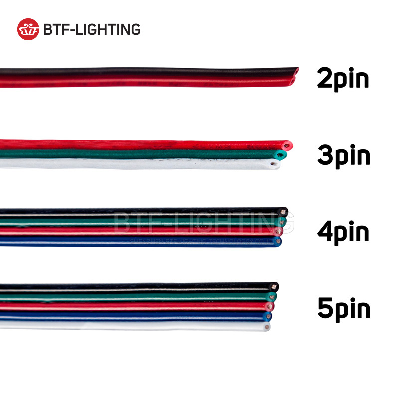 Hot sell 2 3 4 5 cores 18 20 22AWG tinned brass wire welded with parallel terminal wire LED connecting wire rod